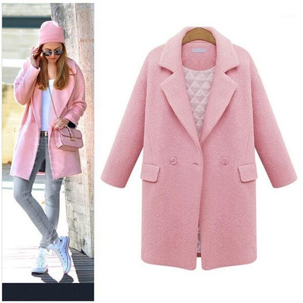 2020 fashion winter new large size women's ladies casual coat solid color long section thicken double-breasted woolen outerwear1, Black
2020 fashion winter new large size women's ladies casual coat solid color long section thicken double-breasted woolen outerwear1, Black