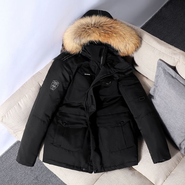 2020 new men's down jacket winter thickened warm coat work clothes down jacket running men's style c1123, Black
2020 new men's down jacket winter thickened warm coat work clothes down jacket running men's style c1123, Black
