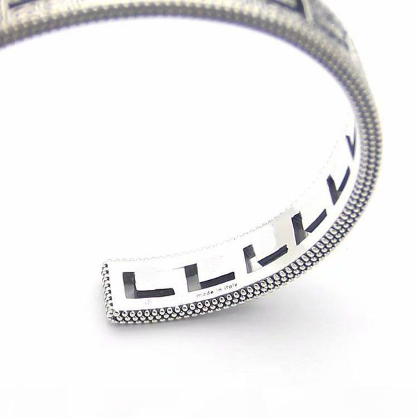retro style lady women silver plated hollow out g letter engraved pattern open bracelets bangle, Black
retro style lady women silver plated hollow out g letter engraved pattern open bracelets bangle, Black