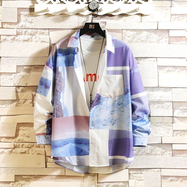 2021 new men shirts long sleeve turn-down collar large size 5xl plaid beach shirt style vintage trendy students mens all-match rfbv, White;black 
2021 new men shirts long sleeve turn-down collar large size 5xl plaid beach shirt style vintage trendy students mens all-match rfbv, White;black