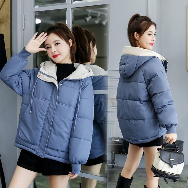 women's down & parkas in the fall and winter of 2021 jacket eiderdown cotton short thickening cotton-padded suit coat, Black
women's down & parkas in the fall and winter of 2021 jacket eiderdown cotton short thickening cotton-padded suit coat, Black