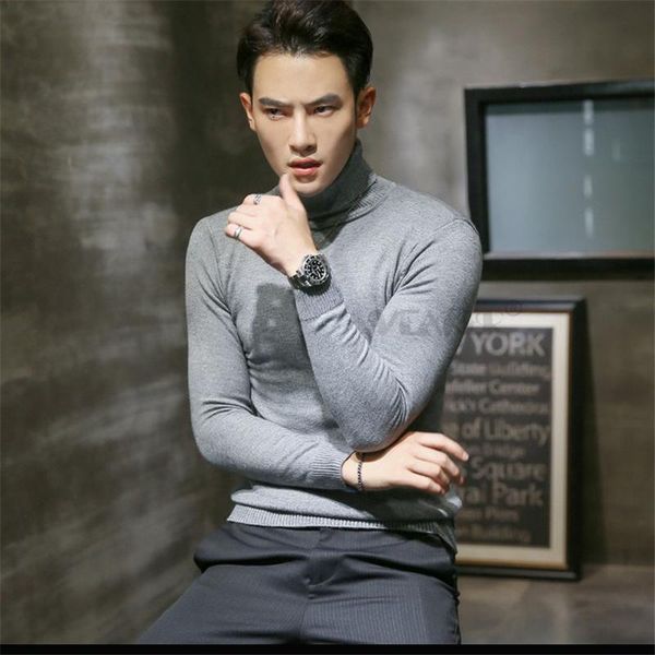 2020 winter new men's turtleneck sweaters black brand knitted pullovers men solid color casual male sweater autumn knitwear, White;black
2020 winter new men's turtleneck sweaters black brand knitted pullovers men solid color casual male sweater autumn knitwear, White;black