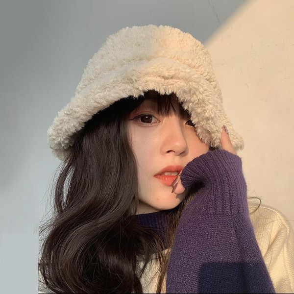 new winter fur bucket hats for women outdoor warm hat soft fleece wool fisherman cap korean fashion chic lady panama caps, Blue;gray
new winter fur bucket hats for women outdoor warm hat soft fleece wool fisherman cap korean fashion chic lady panama caps, Blue;gray