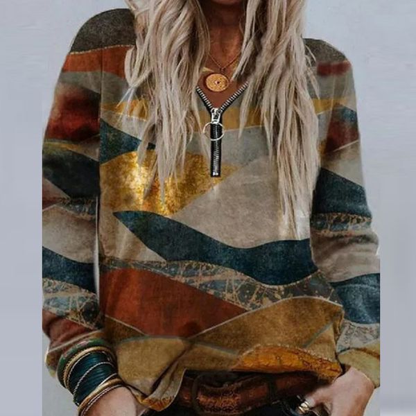2021 new women shirt casual long-sleeved contrast v-neck zipper fashion pullover for autumn if74, White
2021 new women shirt casual long-sleeved contrast v-neck zipper fashion pullover for autumn if74, White