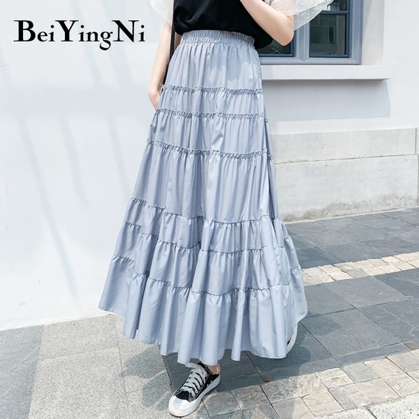 beiyingni 2020 long plus size women skirt vintage pleated patchwork high waist gothic skirts fashion korean saias midi faldas q1209, Black
beiyingni 2020 long plus size women skirt vintage pleated patchwork high waist gothic skirts fashion korean saias midi faldas q1209, Black