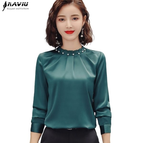 long sleeve beading shirt women fashion new autumn o neck loose chiffon blouse office ladies plus size work y200828, White
long sleeve beading shirt women fashion new autumn o neck loose chiffon blouse office ladies plus size work y200828, White