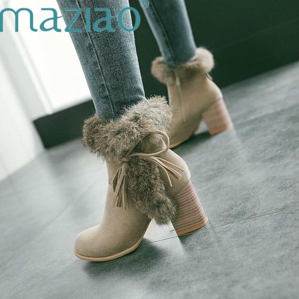 women autumn winter high heel warm fur ankle boots flock zip thick heel snow shoes womens fashion casual short boots maziao, Black
women autumn winter high heel warm fur ankle boots flock zip thick heel snow shoes womens fashion casual short boots maziao, Black