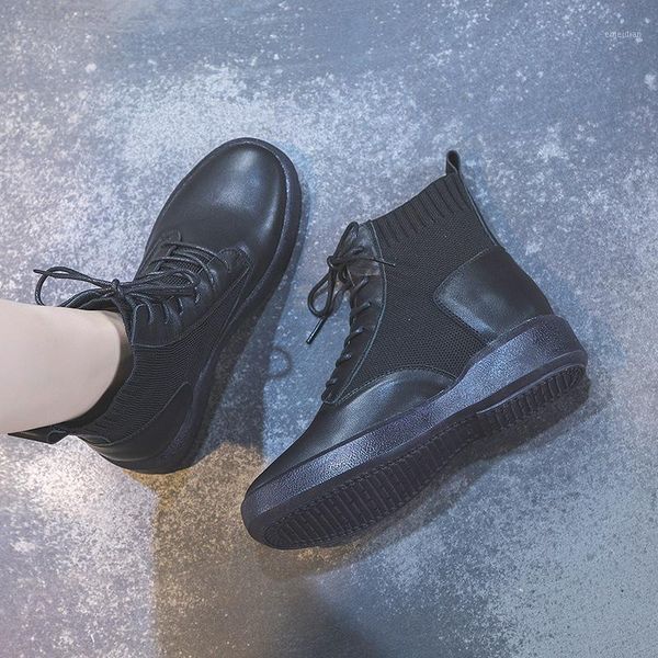 aardimi shoes for autumn womne's motorcycle boots genuine leather platform women sports boots shoes woman flat with footwear1, Black
aardimi shoes for autumn womne's motorcycle boots genuine leather platform women sports boots shoes woman flat with footwear1, Black