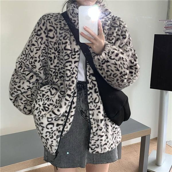 lucyever fashion leopard furry coats women 2020 winter warm faux lamb fur coat woman korean stand collar casual long sleeve, Black
lucyever fashion leopard furry coats women 2020 winter warm faux lamb fur coat woman korean stand collar casual long sleeve, Black