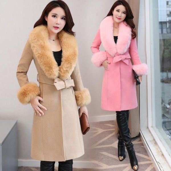woolen coat winter coat women korean version of the self-cultivation large fur collar jackets female faux fur coats1, Black
woolen coat winter coat women korean version of the self-cultivation large fur collar jackets female faux fur coats1, Black