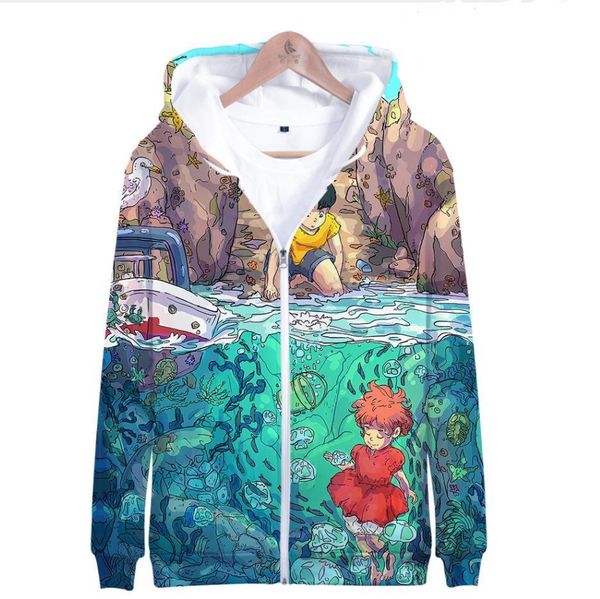 so cute ponyo on the cliff 3d hoodies zipper fashion casual sweatshirt kawaii harajuku style ponyo on the cliff anime hoodie, Black
so cute ponyo on the cliff 3d hoodies zipper fashion casual sweatshirt kawaii harajuku style ponyo on the cliff anime hoodie, Black