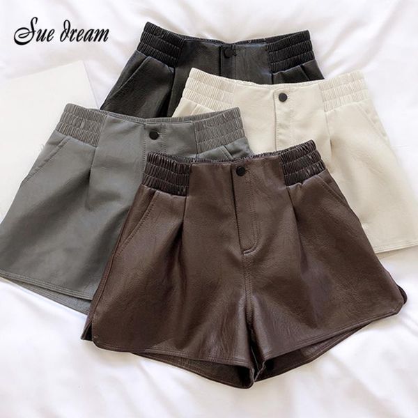 women's shorts 2021 autumn and winter pu leather women high waist loose casual wide-leg a-line korean fashion, White;black
women's shorts 2021 autumn and winter pu leather women high waist loose casual wide-leg a-line korean fashion, White;black