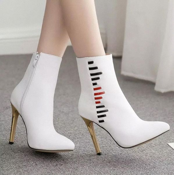 mhyons 2019 new autumn women's boots european and american fashion simple white side zipper high-heeled boots #jx0z, Black
mhyons 2019 new autumn women's boots european and american fashion simple white side zipper high-heeled boots #jx0z, Black