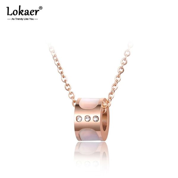 pendant necklaces lokaer stainless steel rose gold color white shell 3 rhinestones 6mm width necklace for women gift n18069, Silver
pendant necklaces lokaer stainless steel rose gold color white shell 3 rhinestones 6mm width necklace for women gift n18069, Silver
