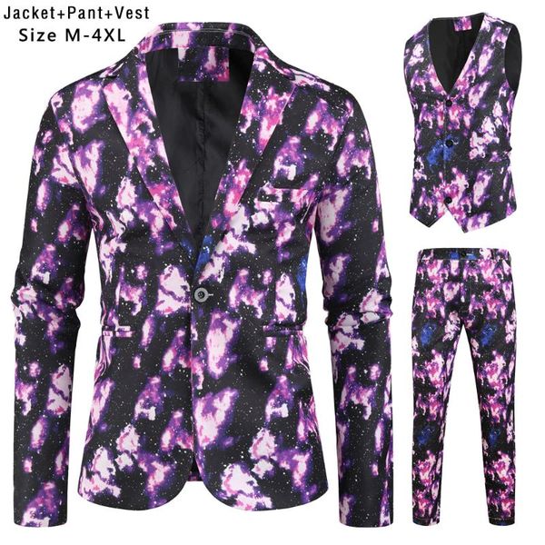 men's suits & blazers for men 2021 fashion casual purple 3d printed three-piece slim-fitting long-sleeved, White;black
men's suits & blazers for men 2021 fashion casual purple 3d printed three-piece slim-fitting long-sleeved, White;black