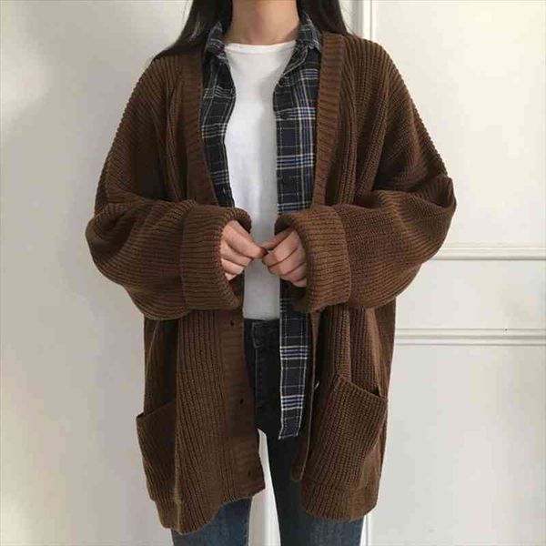 loose v-neck knitted womens sweater single-breasted button cardigan women sweater korean style casual long sleeve woman, White;black
loose v-neck knitted womens sweater single-breasted button cardigan women sweater korean style casual long sleeve woman, White;black
