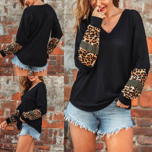 women's blouses & shirts elegant women animal leopard print blouse 2021 v-neck long sleeves female vintage loose streetwear, White
women's blouses & shirts elegant women animal leopard print blouse 2021 v-neck long sleeves female vintage loose streetwear, White