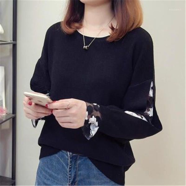 new fashion plus size knitted sweater women winter clothes 2020 hollow out mesh patchwork long sleeve casual knitwear zy49541, White;black
new fashion plus size knitted sweater women winter clothes 2020 hollow out mesh patchwork long sleeve casual knitwear zy49541, White;black