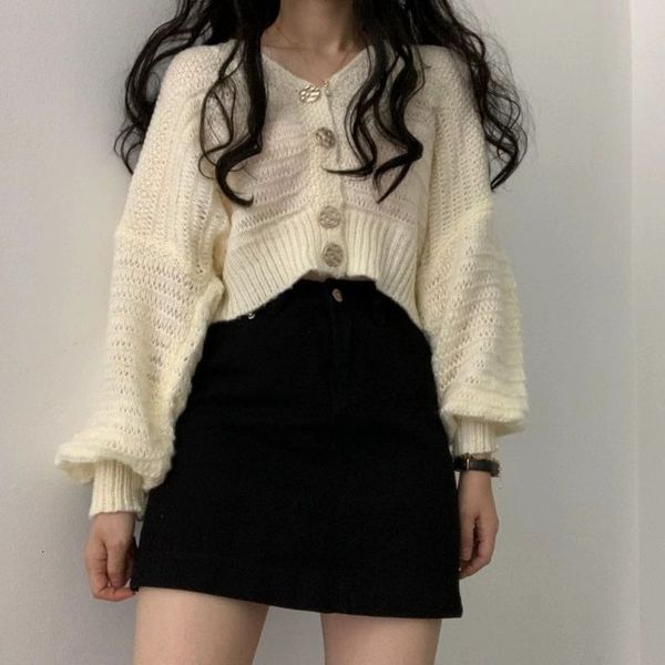 2021 new knitted wool sweater women's fashion oversized solid cleavage in v single breasted lantern cardigans autumn mesh fabrics 9es2, White;black
2021 new knitted wool sweater women's fashion oversized solid cleavage in v single breasted lantern cardigans autumn mesh fabrics 9es2, White;black