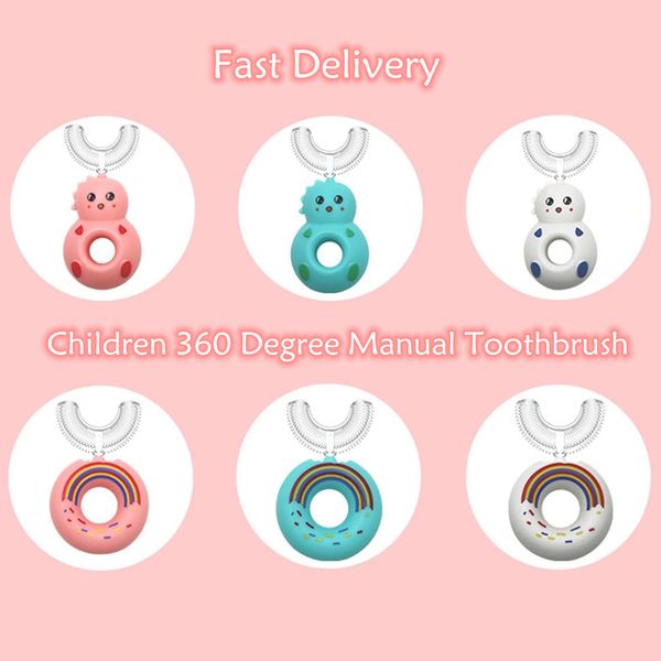 children 360 degree doughnut manual toothbrush kids silicone u-shaped tooth brush cartoon gift for 2-6-12 years old in stock
children 360 degree doughnut manual toothbrush kids silicone u-shaped tooth brush cartoon gift for 2-6-12 years old in stock