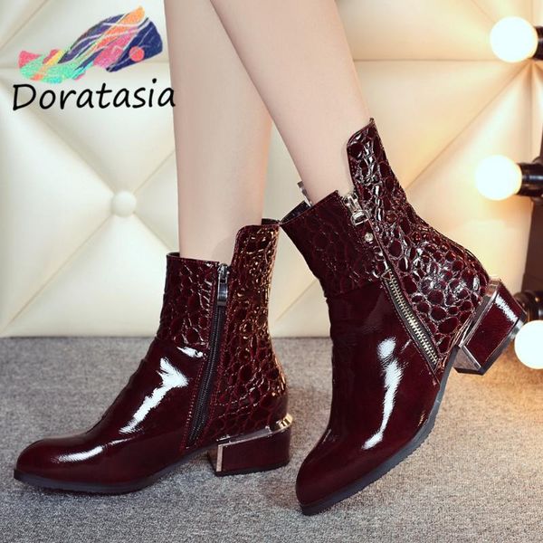 doratasia office women comfy low chunky heels shoes cool dress autumn boots women elegant fretwork ankle boots, Black
doratasia office women comfy low chunky heels shoes cool dress autumn boots women elegant fretwork ankle boots, Black