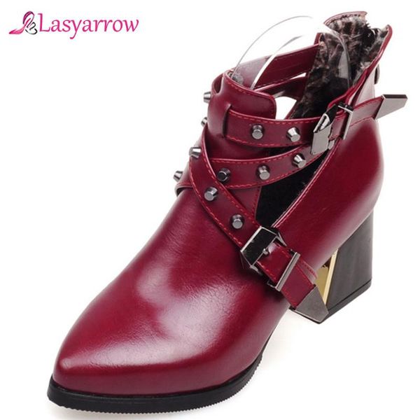 lasyarrow 2020 thick heel ankle boots pu leather leisure women shoes retro pointed toe buckle fashion women boots size 43 j949, Black
lasyarrow 2020 thick heel ankle boots pu leather leisure women shoes retro pointed toe buckle fashion women boots size 43 j949, Black