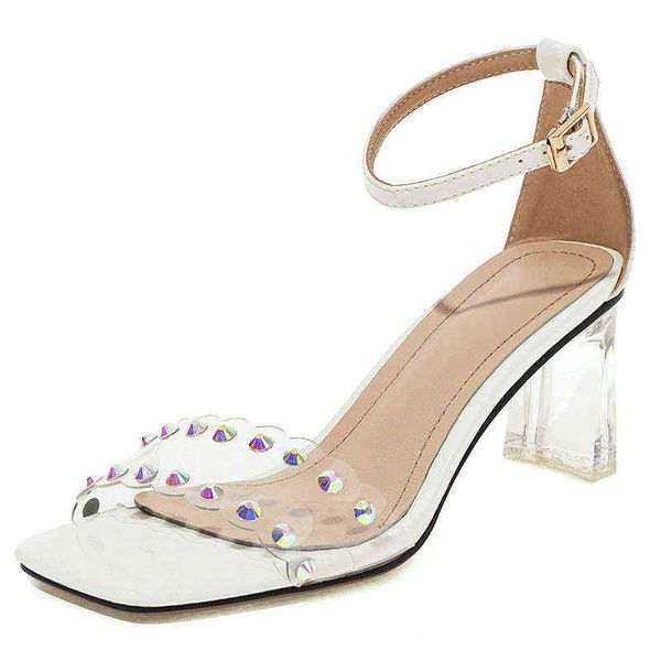 sandels transparent pvc rivet high heels women sandals summer open toe female ankle strap party wedding shoes plus size 11 12 220303, Black
sandels transparent pvc rivet high heels women sandals summer open toe female ankle strap party wedding shoes plus size 11 12 220303, Black