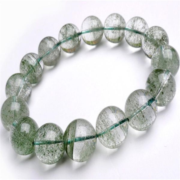 13mm genuine natural green chlorite phantom quartz crystal round beads jewelry powerful women men stretch bracelet ing, Black
13mm genuine natural green chlorite phantom quartz crystal round beads jewelry powerful women men stretch bracelet ing, Black