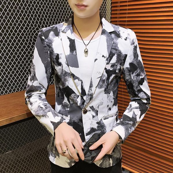 coo 2020 men's spring new model camouflage printed suit youth slim casual blazers1, White;black
coo 2020 men's spring new model camouflage printed suit youth slim casual blazers1, White;black