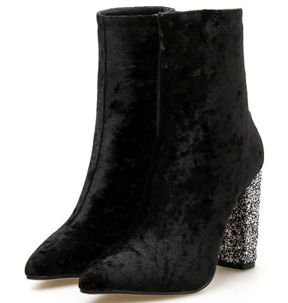 sapato feminino women ankle boots chunky high heels pump pointed toe shoes woman gladiator shiny booties girl chaussure ws181161, Black
sapato feminino women ankle boots chunky high heels pump pointed toe shoes woman gladiator shiny booties girl chaussure ws181161, Black