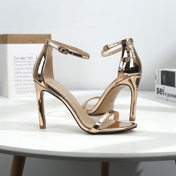 high heel sandals women fine heel shoe leather woman designer shoes stilettos metal mirror glitter shimmer for party occupation sandal, Black
high heel sandals women fine heel shoe leather woman designer shoes stilettos metal mirror glitter shimmer for party occupation sandal, Black