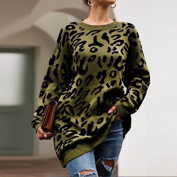 2021 woman leopard knitted sweater winter print long sleeve female pullovers casual sweater loose female sweaters, White;black
2021 woman leopard knitted sweater winter print long sleeve female pullovers casual sweater loose female sweaters, White;black