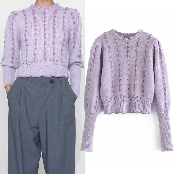 2021 new autumn winter woman sweaters fashion purple metallic thread long puff sleeve cropped knitted sweater women pullovers vc47, White;black
2021 new autumn winter woman sweaters fashion purple metallic thread long puff sleeve cropped knitted sweater women pullovers vc47, White;black