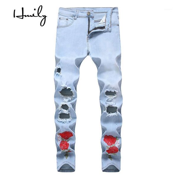 hmily men jeans casual spring summer straight slim fit hole flower pattern jeans man stretch denim pants trousers classic1, Blue
hmily men jeans casual spring summer straight slim fit hole flower pattern jeans man stretch denim pants trousers classic1, Blue