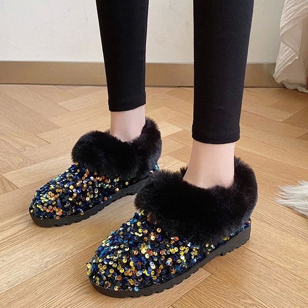 rimocy fashion sequins thick fur snow boots women comfortable low heel short plush ankle boots woman slip on winter shoes ladies #a08y, Black
rimocy fashion sequins thick fur snow boots women comfortable low heel short plush ankle boots woman slip on winter shoes ladies #a08y, Black