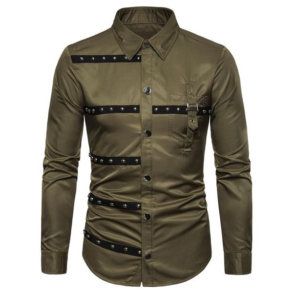 2020 new fashion men's shirt long sleeved shirt solid color slim fit shirts chemise homme men casual costumes rivet shirts, White;black
2020 new fashion men's shirt long sleeved shirt solid color slim fit shirts chemise homme men casual costumes rivet shirts, White;black