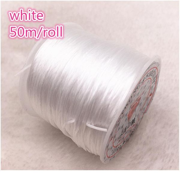 50m/roll white flexible elastic crystal line rope cord for jewelry making beading bracelet wire fishing thread qylpoe
50m/roll white flexible elastic crystal line rope cord for jewelry making beading bracelet wire fishing thread qylpoe