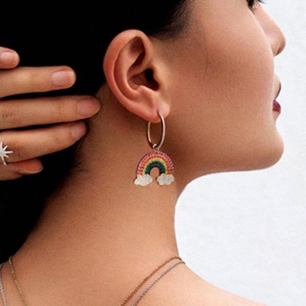 uilz asymmetric earrings drop earrings zircon rainbow hoop for women party vacation jewelry gifts for girl ue2460, Golden;silver
uilz asymmetric earrings drop earrings zircon rainbow hoop for women party vacation jewelry gifts for girl ue2460, Golden;silver