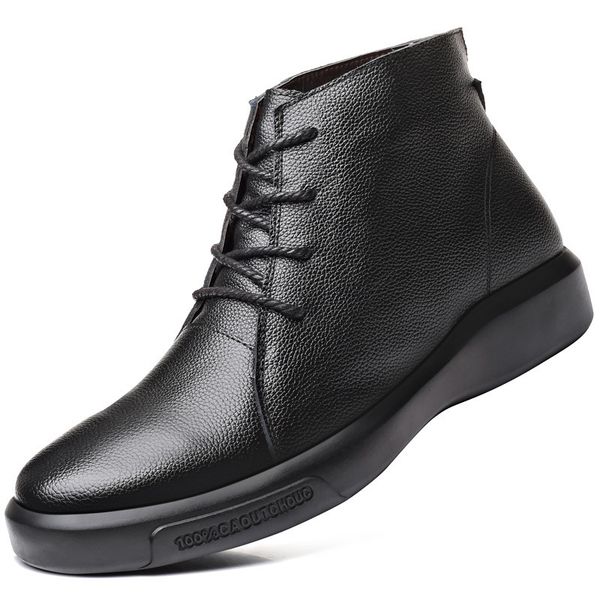 men's british style casual leather boots genuine vintage lasso-up platform flat shoes breathable ankle zapatos of hombre boot ay6u, Black
men's british style casual leather boots genuine vintage lasso-up platform flat shoes breathable ankle zapatos of hombre boot ay6u, Black