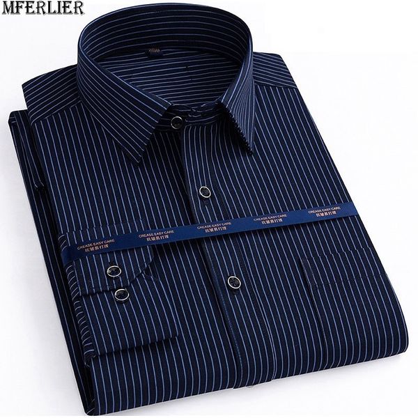 autumn men plus size office shirt long sleeve winter cotton 8xl 10xl 12xl oversize striped shirt pockets formal shirt blue black c1222, White;black
autumn men plus size office shirt long sleeve winter cotton 8xl 10xl 12xl oversize striped shirt pockets formal shirt blue black c1222, White;black