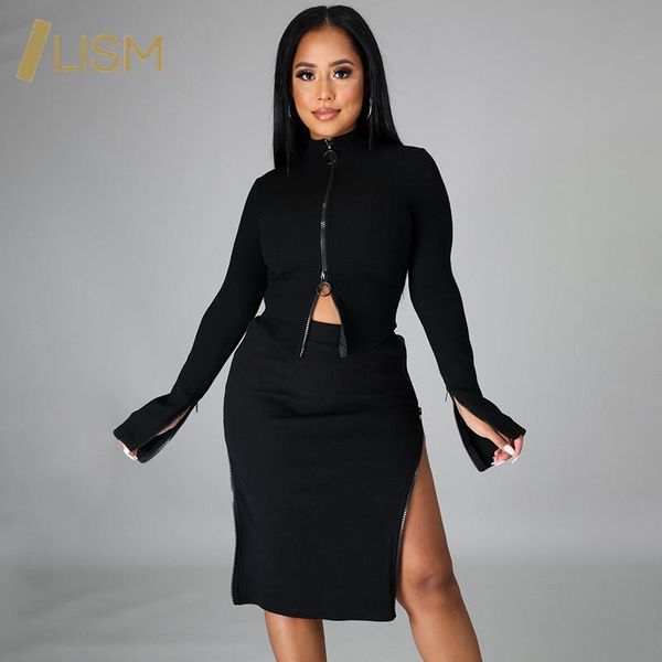 women's tracksuits lism two piece outfits set women long sleeve zip up shirts+solid mini skirt matching fall clothes for, Gray
women's tracksuits lism two piece outfits set women long sleeve zip up shirts+solid mini skirt matching fall clothes for, Gray