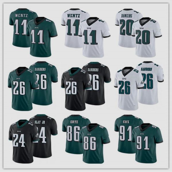 2021 высококачественные мужские 20 brian dawkins 86 zach ertz 91 cox 26 миль сандерс 24 дариус slay 11 carson wentz футбол, Black;red
2021 высококачественные мужские 20 brian dawkins 86 zach ertz 91 cox 26 миль сандерс 24 дариус slay 11 carson wentz футбол, Black;red