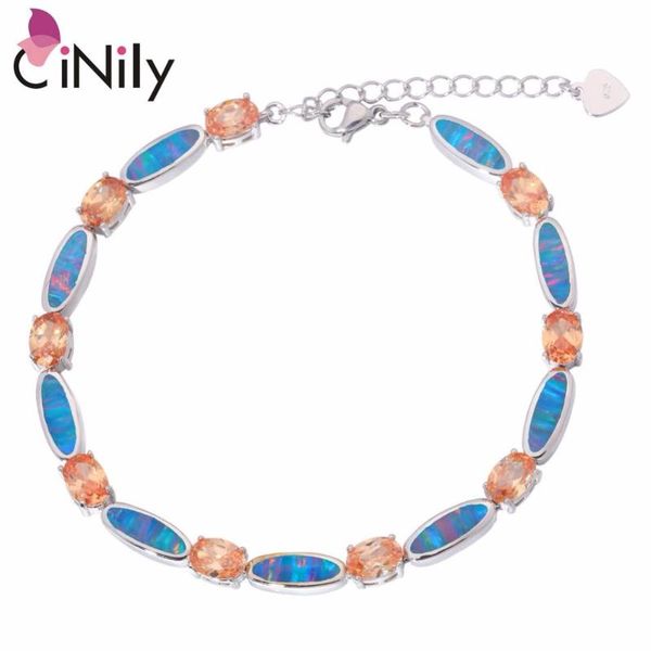 cinily created rainbow fire opal morganite silver plated wholesale fashion jewelry for women wedding chain bracelet 9 1/2" os598, Black
cinily created rainbow fire opal morganite silver plated wholesale fashion jewelry for women wedding chain bracelet 9 1/2" os598, Black