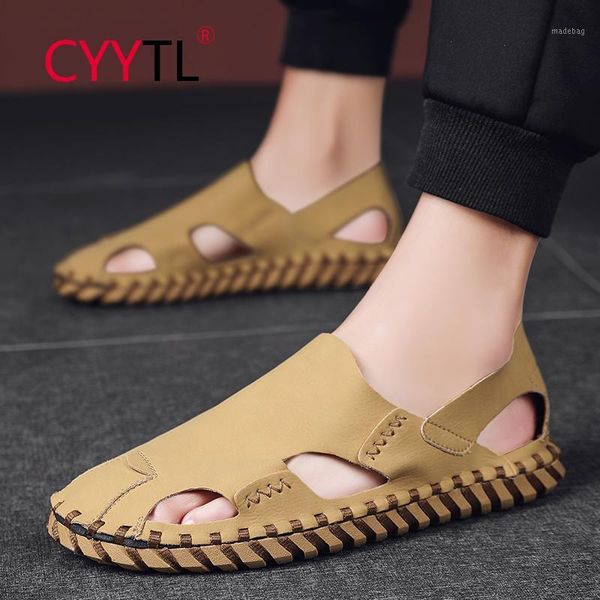 sandals cyytl summer men's casual shoes leather handmade slippers manual close toe sandalias men leisure comfortable flats1, Black
sandals cyytl summer men's casual shoes leather handmade slippers manual close toe sandalias men leisure comfortable flats1, Black