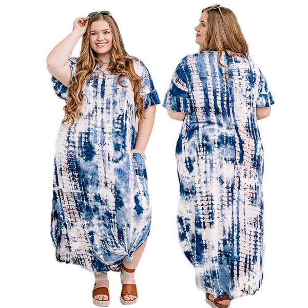 fashion plus size women long dress 2xl--6xl big size tie-dye printed loose long dresses short sleeves crew neck casual gowns, Black;gray
fashion plus size women long dress 2xl--6xl big size tie-dye printed loose long dresses short sleeves crew neck casual gowns, Black;gray