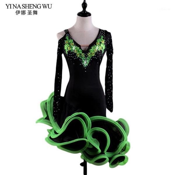 off-the-shoulder long-sleeved latin dance performance clothing female new professional decals latin dance dress 4 colors1, Black;red
off-the-shoulder long-sleeved latin dance performance clothing female new professional decals latin dance dress 4 colors1, Black;red