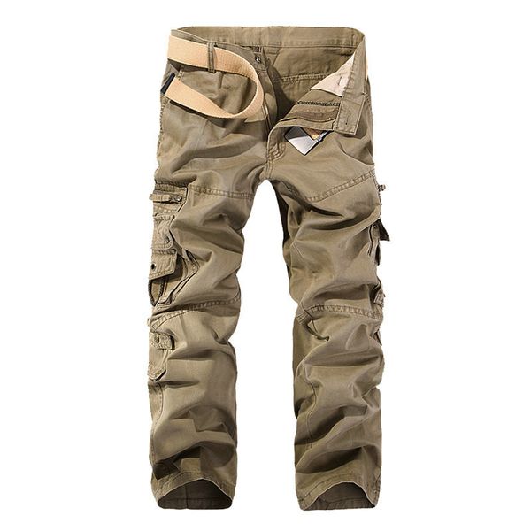 2021 new cargo pants of men casual cotton pantalon lwe4, Black