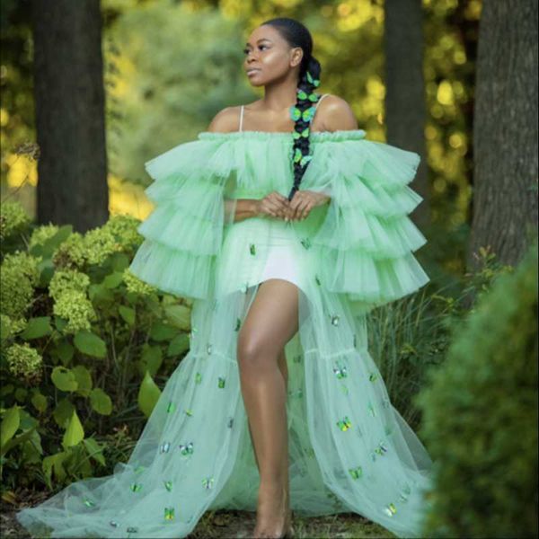 casual dresses chic green butterfly sheer overlay women off the shoulder ruffles tiered tulle long see thru dress vestido de mujer, Black;gray
casual dresses chic green butterfly sheer overlay women off the shoulder ruffles tiered tulle long see thru dress vestido de mujer, Black;gray
