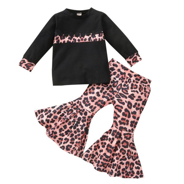 kids girls leopard outfits toddler baby splice long sleeve shirts elastic pagoda pants flare trousers suits 1-6t 061204, White
kids girls leopard outfits toddler baby splice long sleeve shirts elastic pagoda pants flare trousers suits 1-6t 061204, White