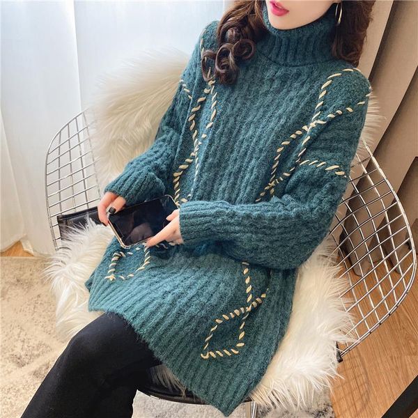 2021 female turtleneck jumper wear new wild in autumn and winter pyk9, White;black 
2021 female turtleneck jumper wear new wild in autumn and winter pyk9, White;black